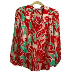 Rixo London long sleeve silk top size M. NWOT.